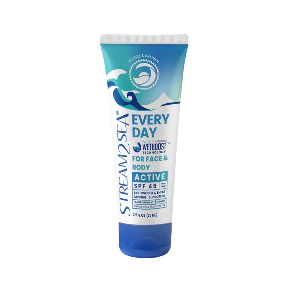 Stream2Sea Active Mineral Sunscreen SPF 45 2.5 oz Reef Safer EWG Verified NEW
